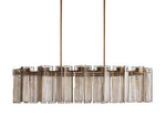 Delsie Reeded Glass Oval Chandelier