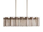 Delsie Vintage Glass Oval Chandelier