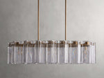 Delsie Reeded Glass Oval Chandelier
