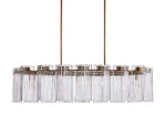 Delsie Reeded Glass Oval Chandelier