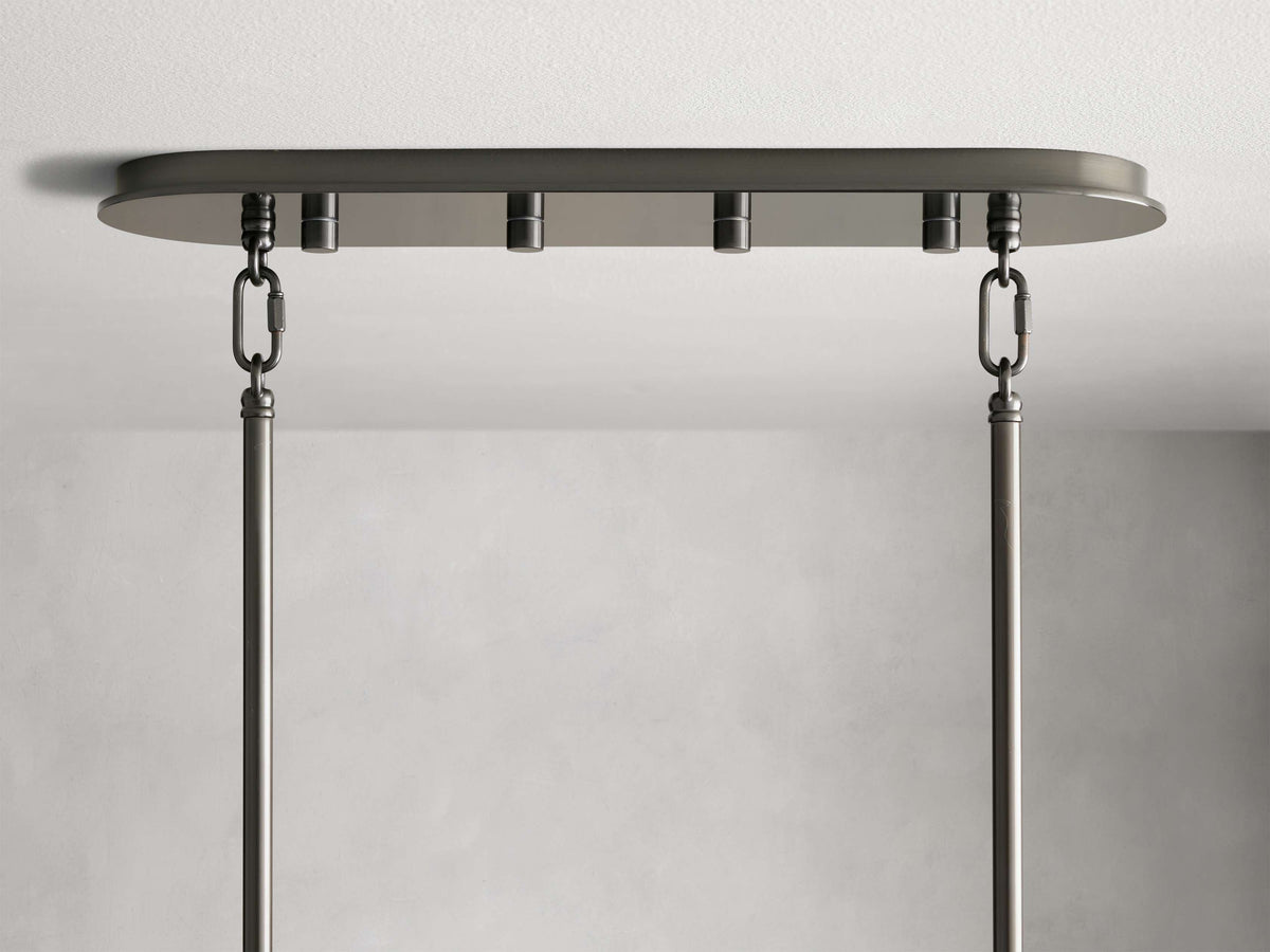 Delsie Reeded Glass Oval Chandelier