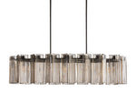 Delsie Reeded Glass Oval Chandelier