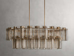 Delsie Vintage Glass Oval Chandelier