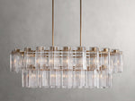 Delsie Reeded Glass Oval Chandelier