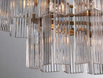 Delsie Reeded Glass Oval Chandelier