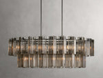 Delsie Reeded Glass Oval Chandelier