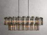 Delsie Vintage Glass Oval Chandelier