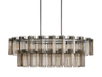 Delsie Vintage Glass Oval Chandelier