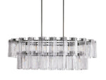 Delsie Reeded Glass Oval Chandelier