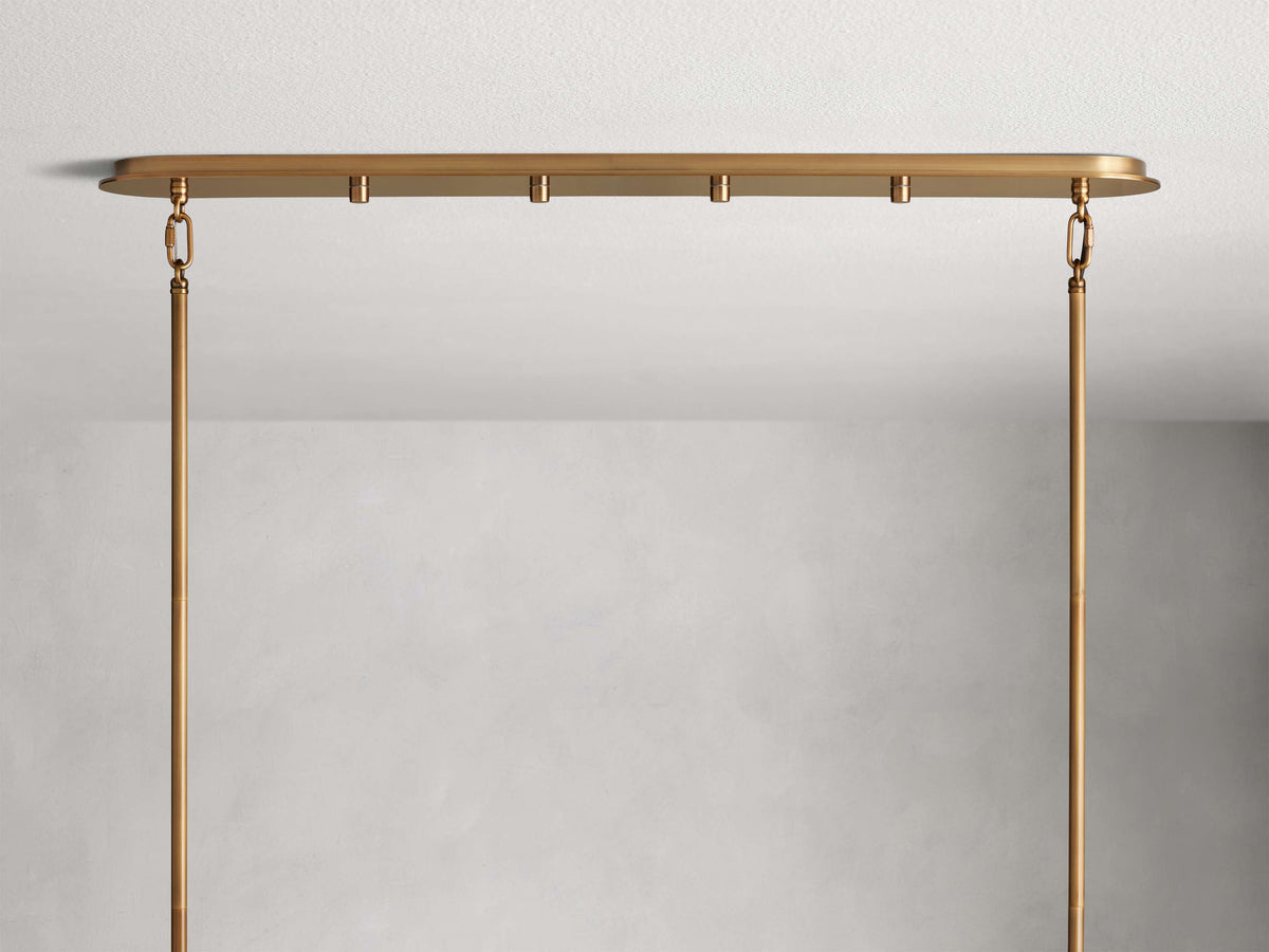 Delsie Reeded Glass Oval Chandelier