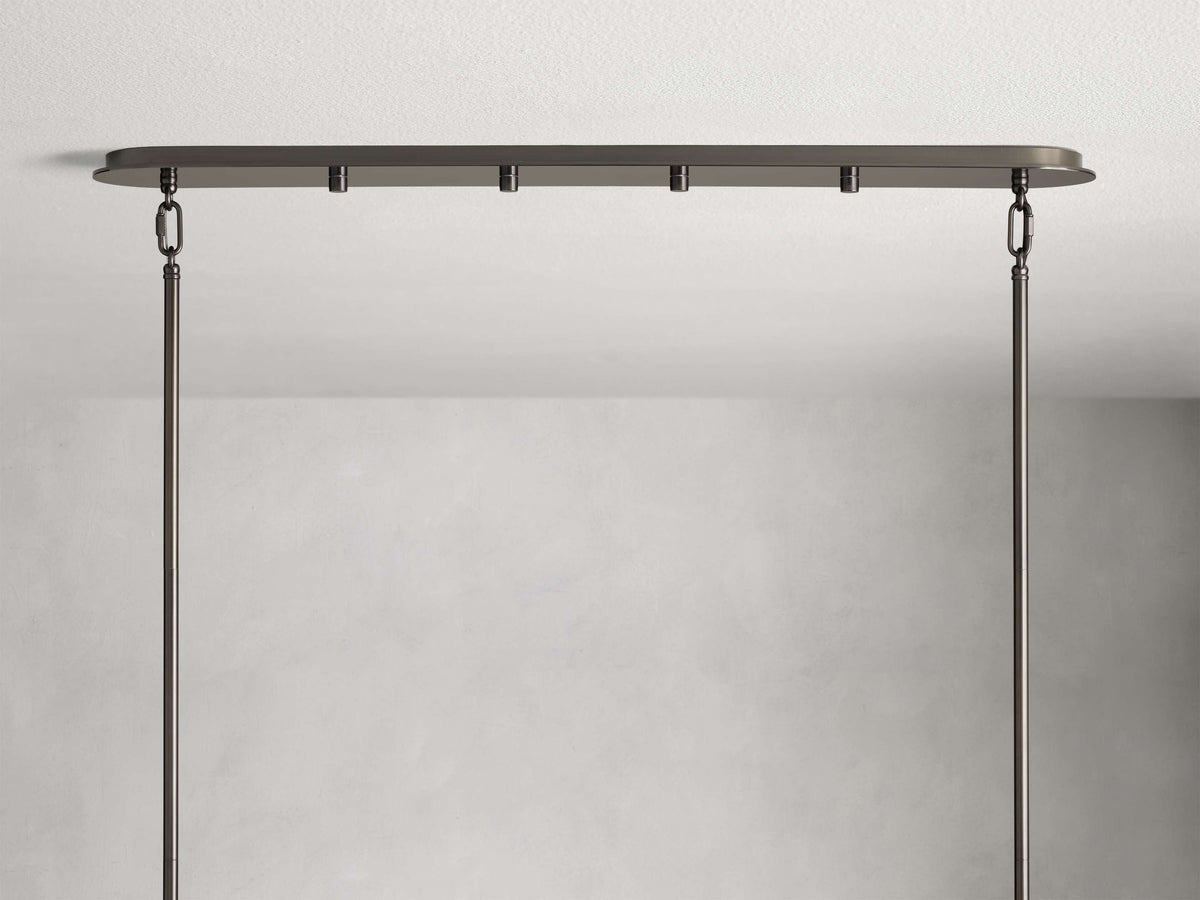 Delsie Reeded Glass Oval Chandelier