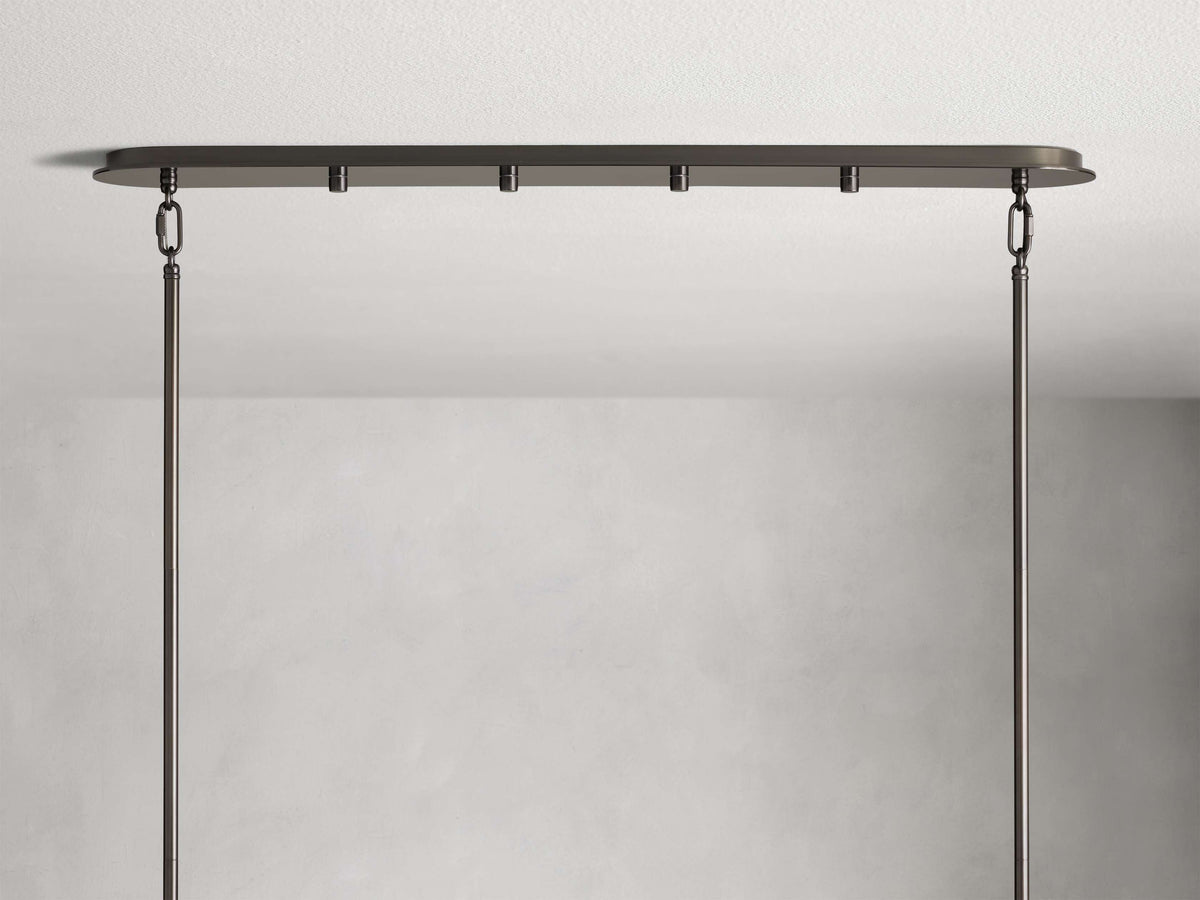 Delsie Reeded Glass Oval Chandelier