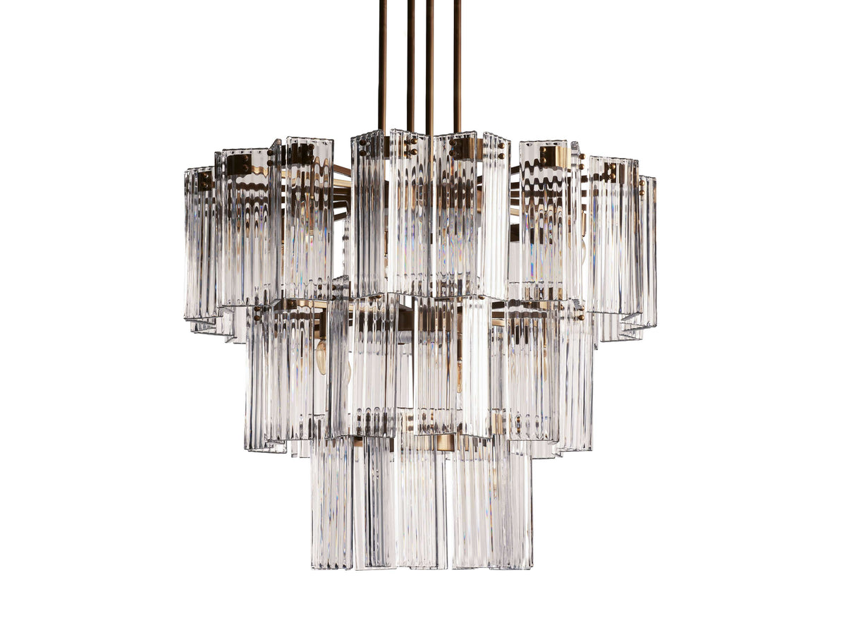 Delsie Reeded Glass Round Chandelier