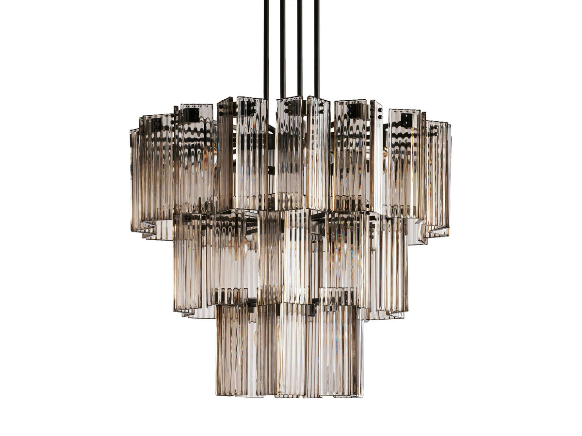 Delsie Reeded Glass Round Chandelier