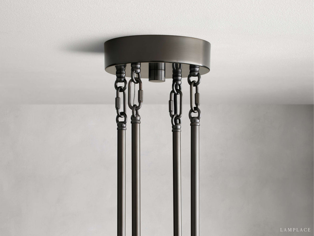 Delsie Reeded Glass Round Chandelier