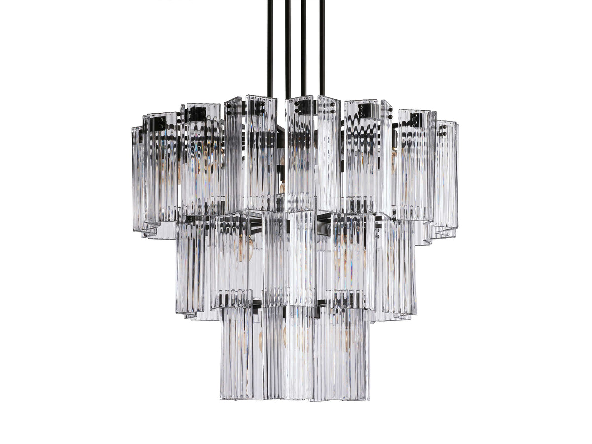 Delsie Reeded Glass Round Chandelier
