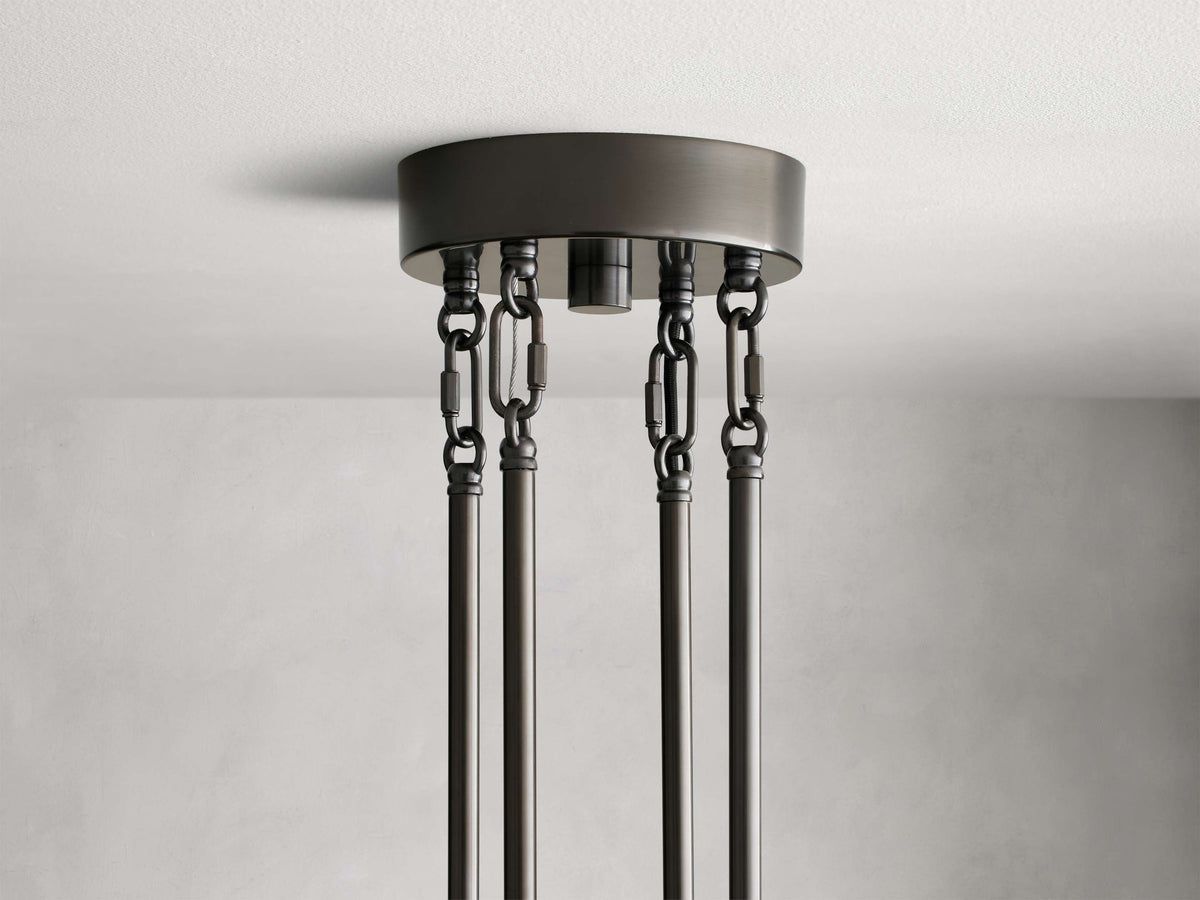 Delsie Reeded Glass Round Chandelier