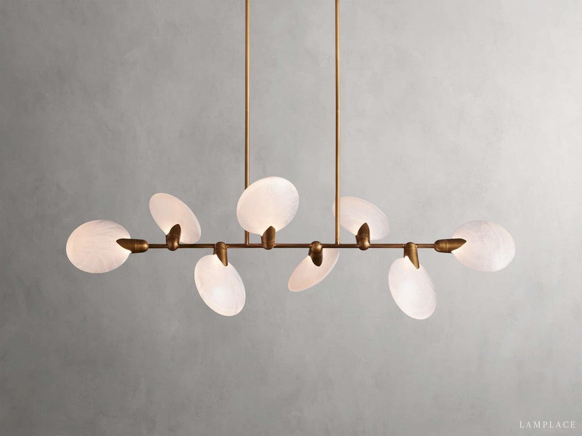 Lyla Foliated Vein Linear Chandelier