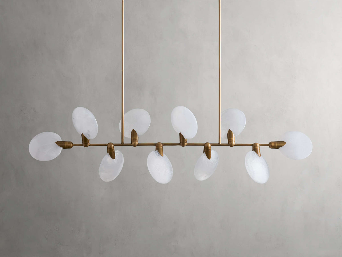 Lyla Foliated Vein Linear Chandelier