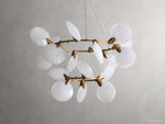 Lyla Foliated Vein Two-Tier Chandelier