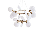 Lyla Foliated Vein Two-Tier Chandelier