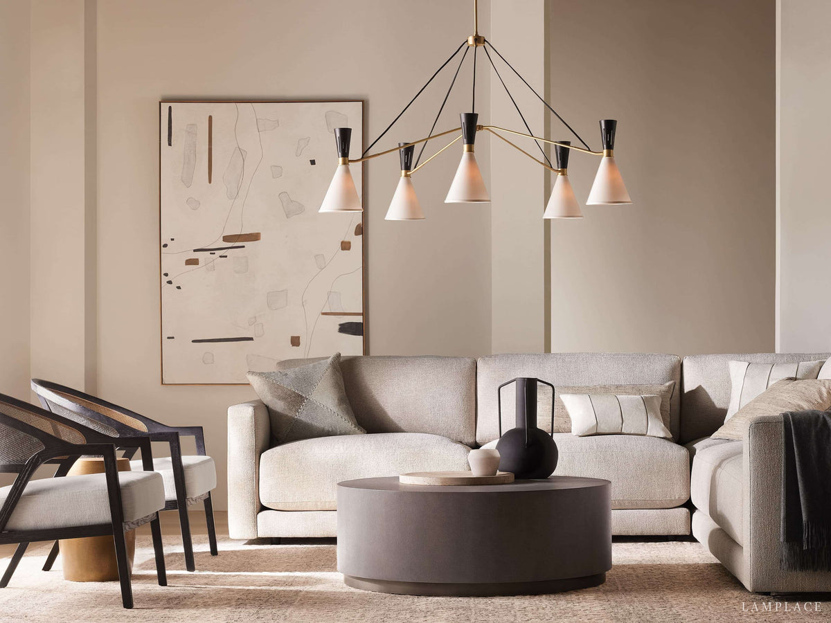 Ramsey Fabric Vintage Round Chandelier