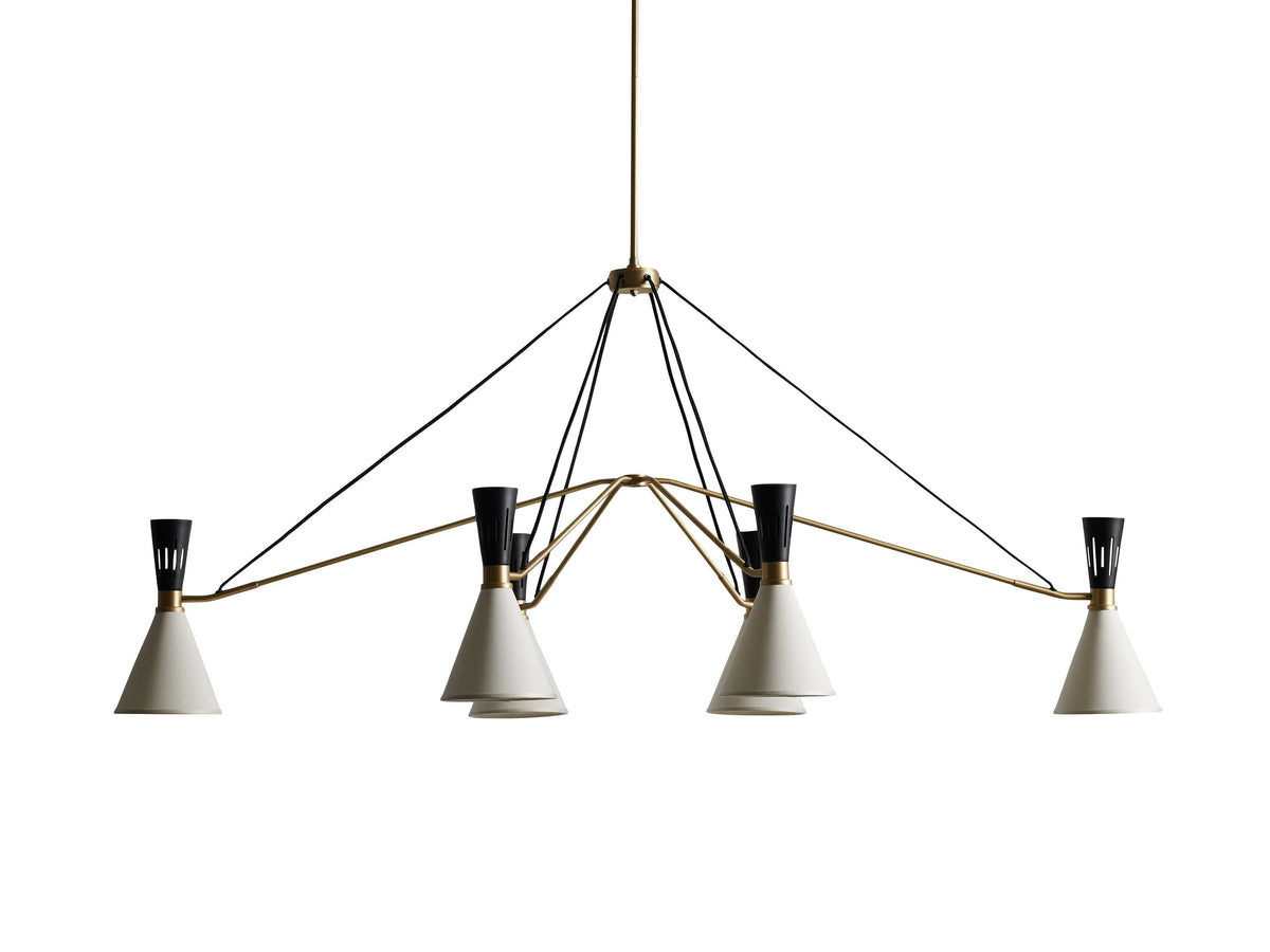 Ramsey Fabric Vintage Linear Chandelier
