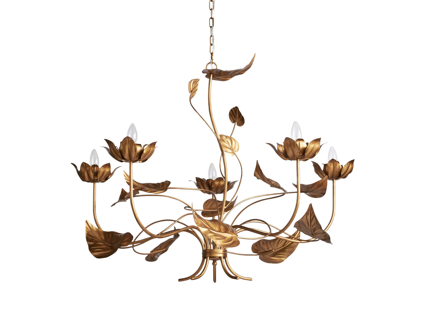 Ninfea Antiqued Leaves Branch Chandelier