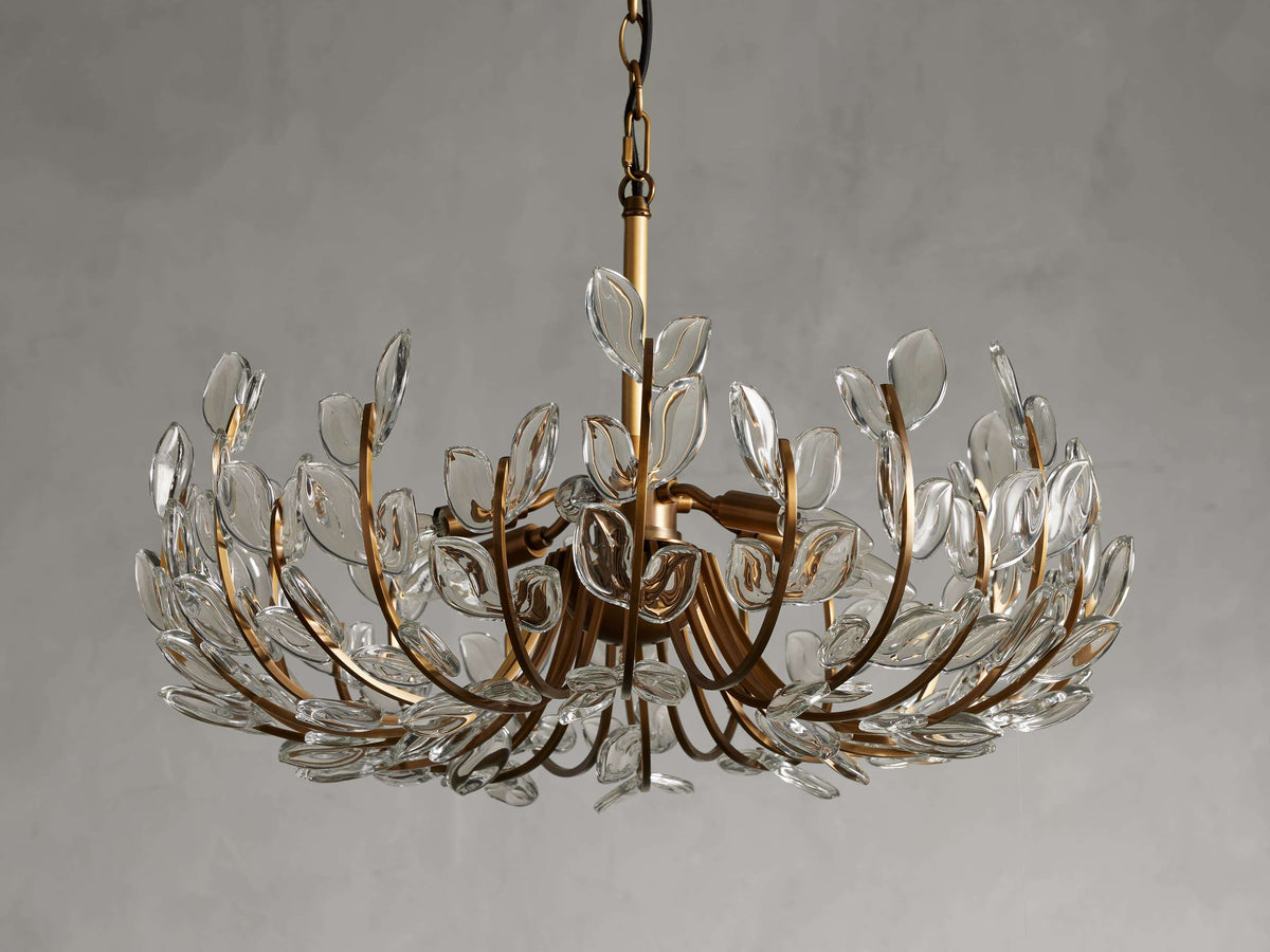 Adela Floral Crystal Round Chandelier