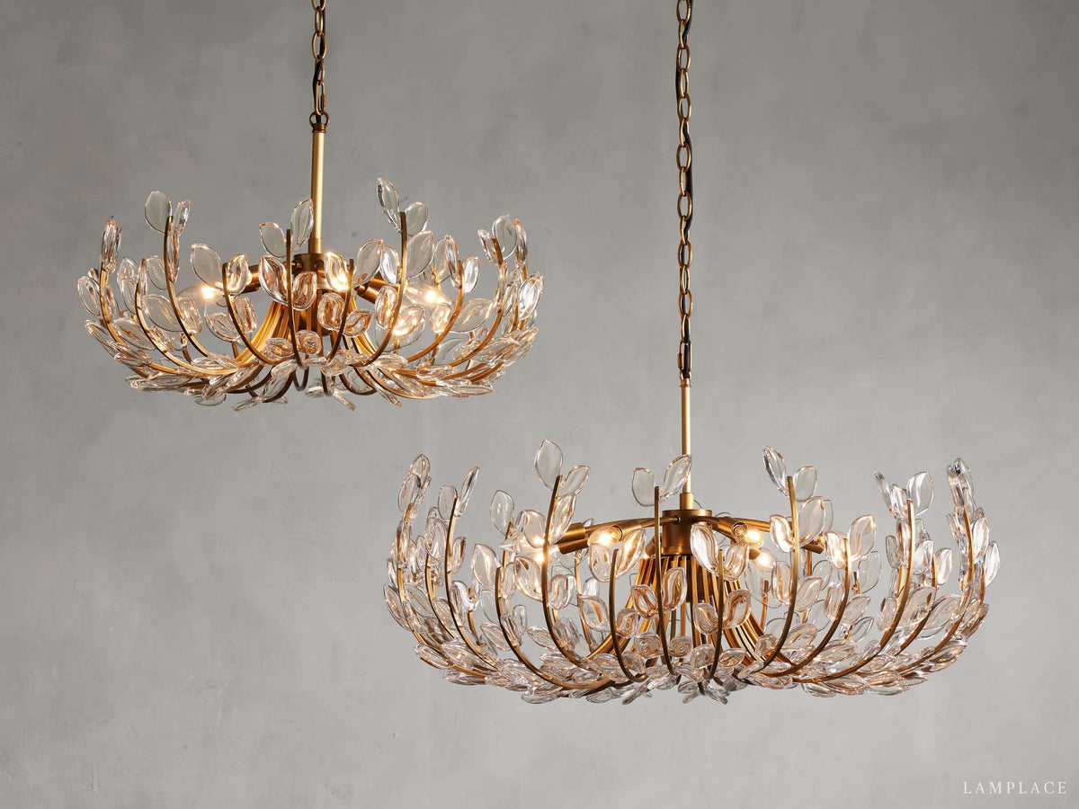 Adela Floral Crystal Round Chandelier