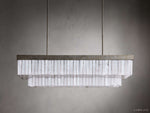 Cameron Layered Selenite Rectangular Chandelier