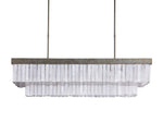Cameron Layered Selenite Rectangular Chandelier