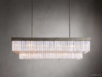 Cameron Layered Selenite Rectangular Chandelier