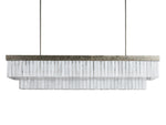 Cameron Layered Selenite Rectangular Chandelier