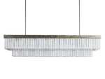 Cameron Selenite Crystal Rectangular Chandelier