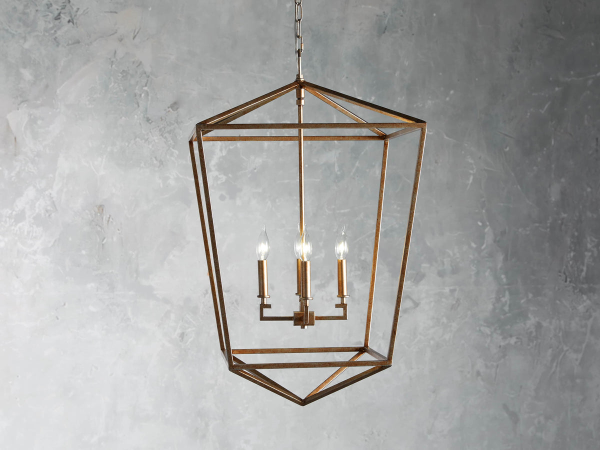 Garnet Hand Forged Cage Chandelier
