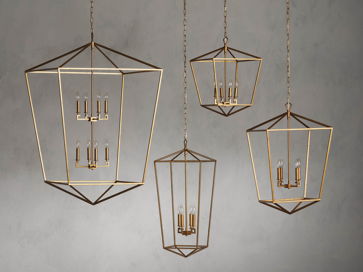 Garnet Hand Forged Cage Chandelier