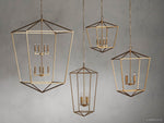 Garnet Hand Forged Cage Chandelier