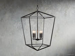 Garnet Hand Forged Cage Chandelier
