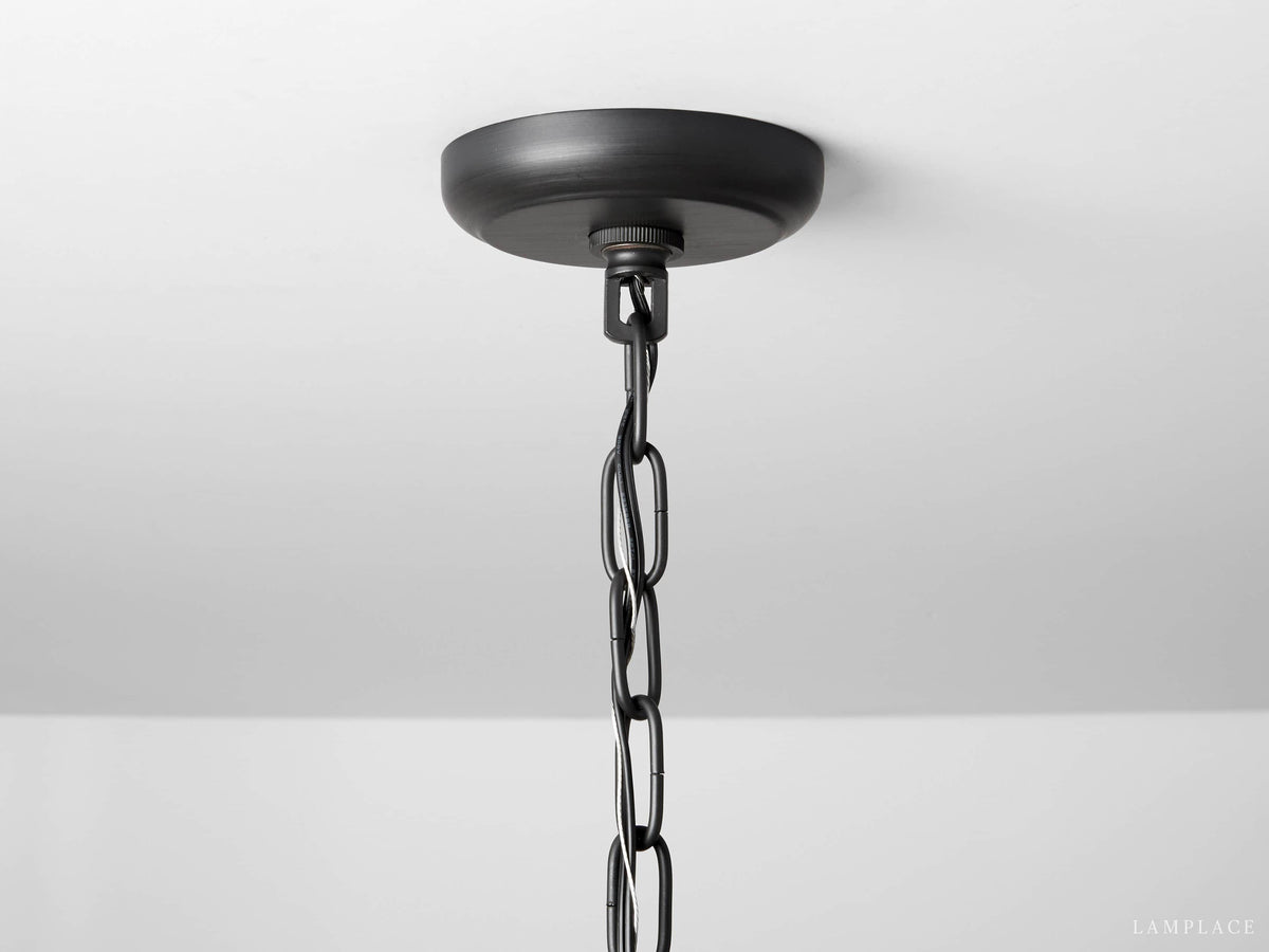Garnet Hand Forged Cage Chandelier
