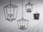 Garnet Hand Forged Cage Chandelier
