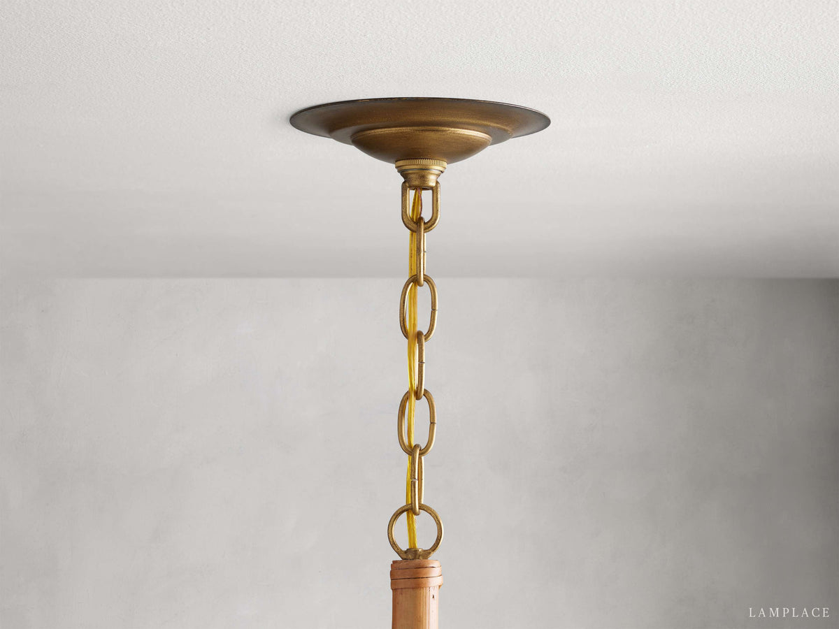 Ravda Woven Rattan Round Chandelier