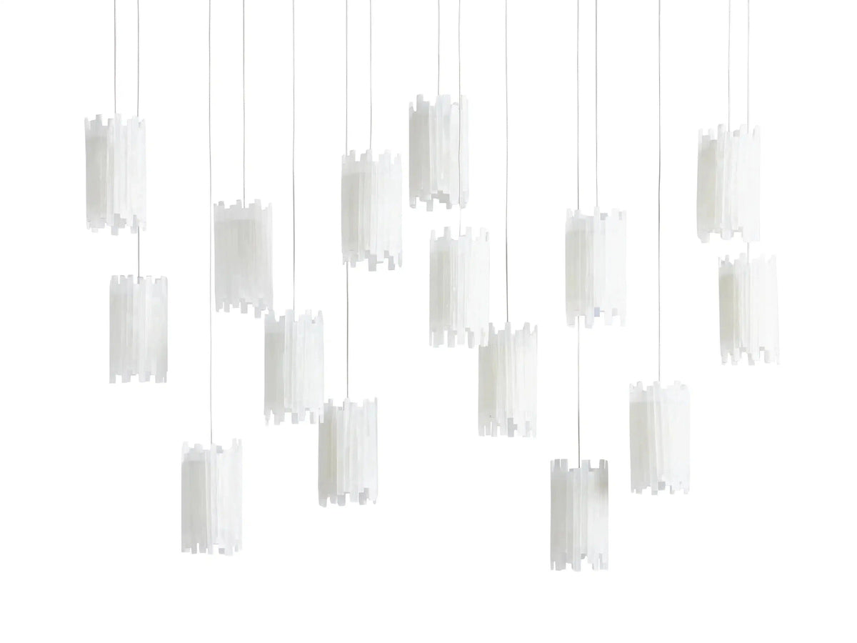 Gianna Selenite Cascade Rectangular Chandelier