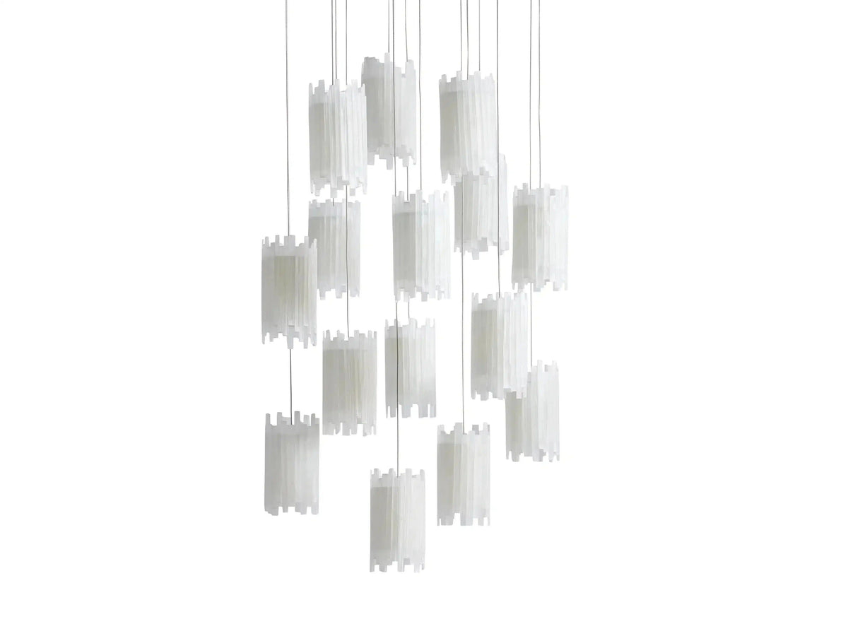 Gianna Selenite Cascade Round Chandelier
