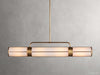 Remming Sculpted Glass Linear Chandelier