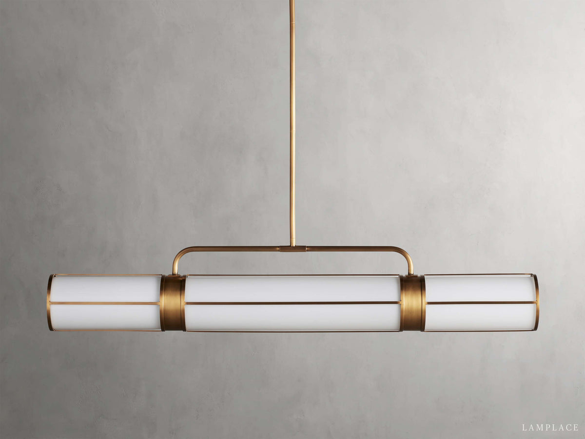 Remming Sculpted Glass Linear Chandelier