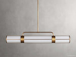 Remming Sculpted Glass Linear Chandelier