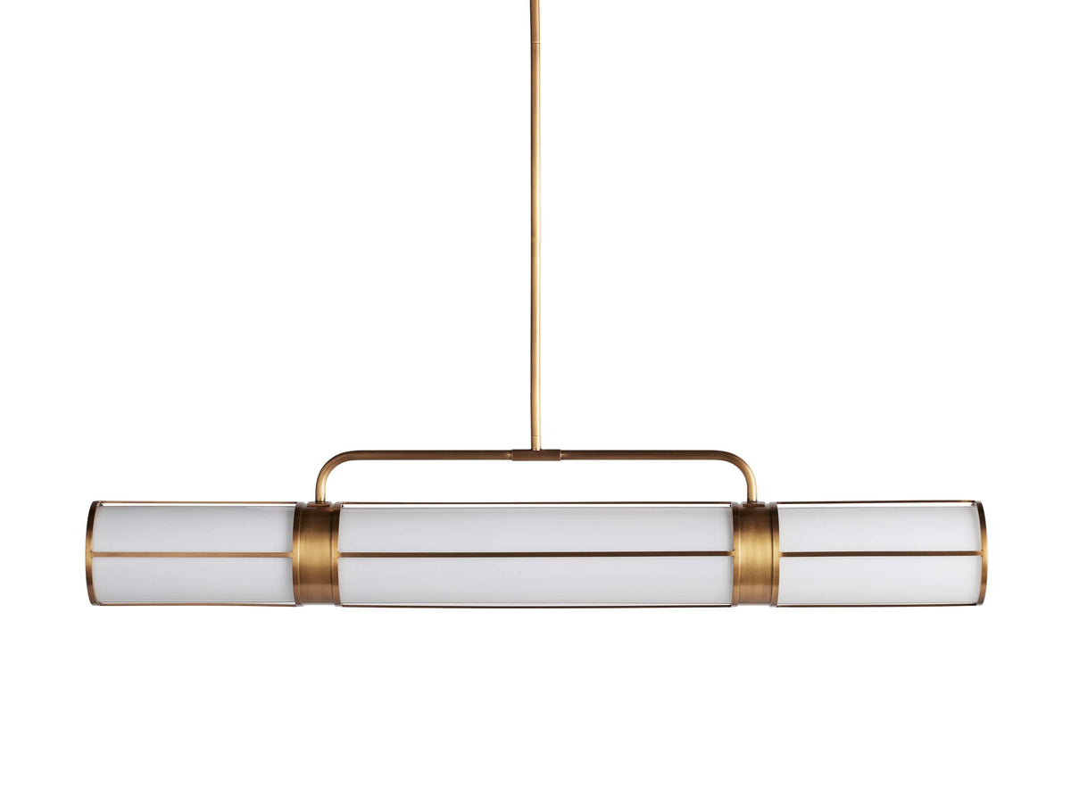 Remming Sculpted Glass Linear Chandelier