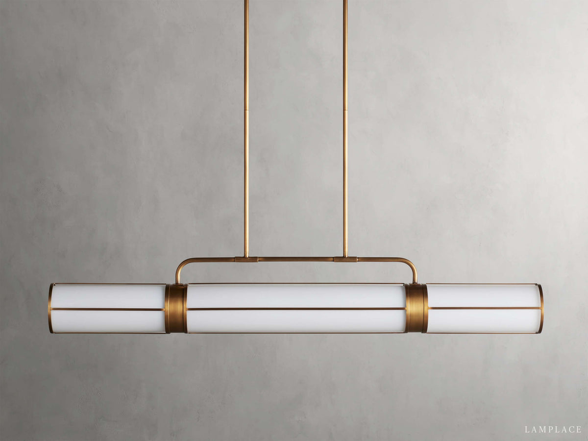 Remming Sculpted Glass Linear Chandelier