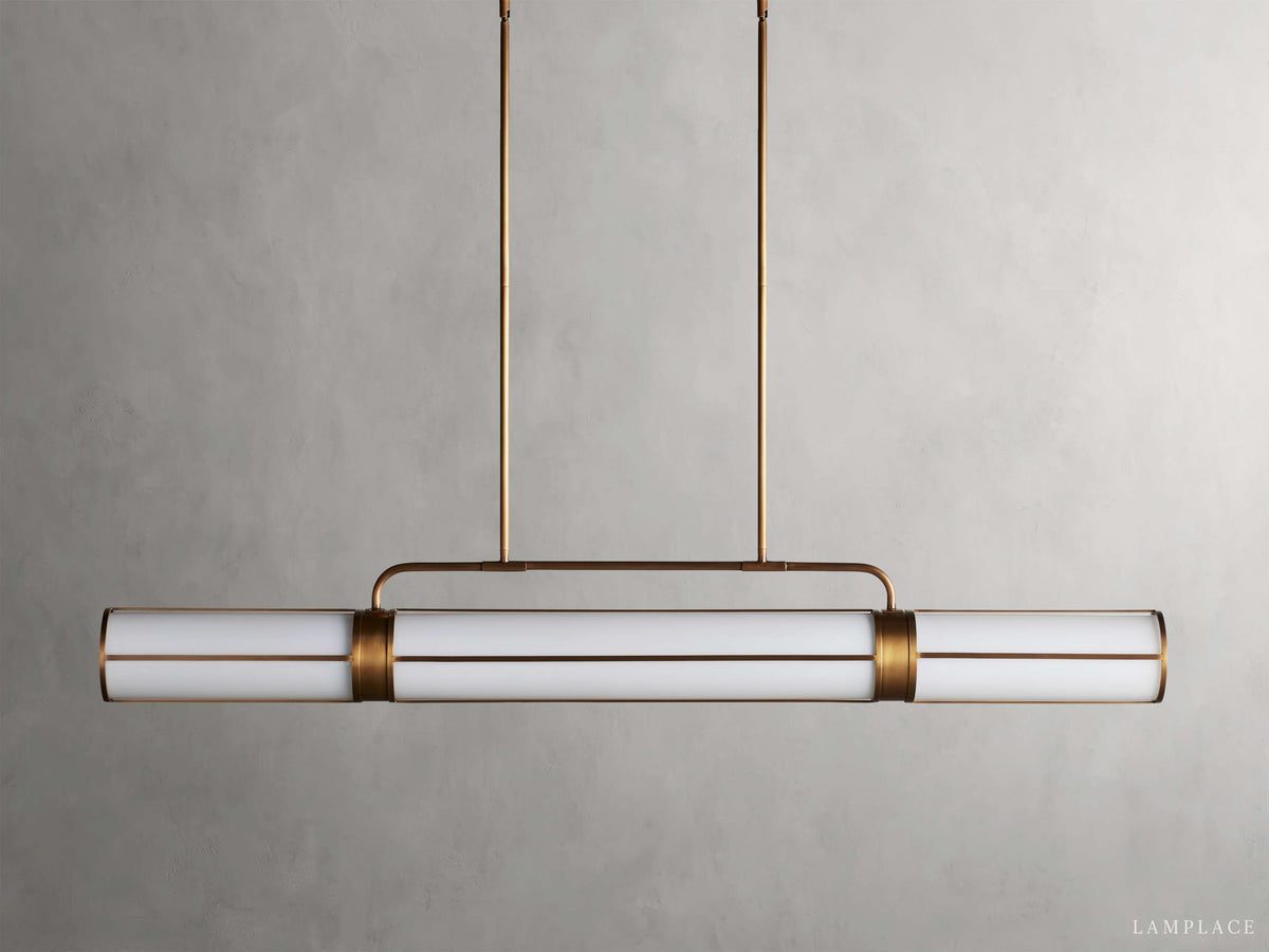 Remming Sculpted Glass Linear Chandelier